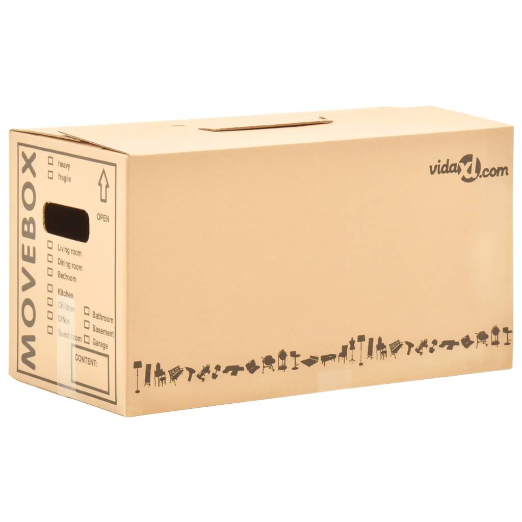 vidaXL Moving Boxes Carton XXL 60 pcs 60x33x34 cm