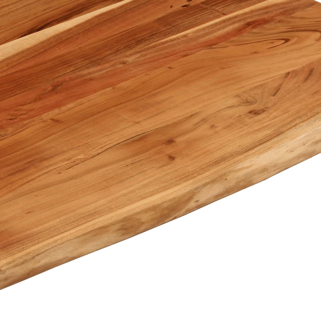 vidaXL Desk Top 100x80x2.5 cm Rectangular Solid Wood Acacia Live Edge