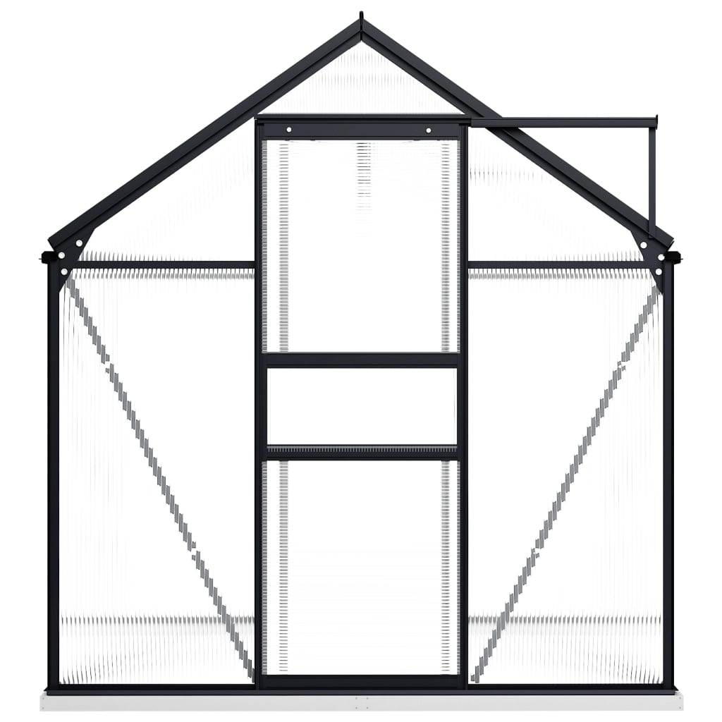 vidaXL Greenhouse with Base Frame Anthracite Aluminium 3.61 m²