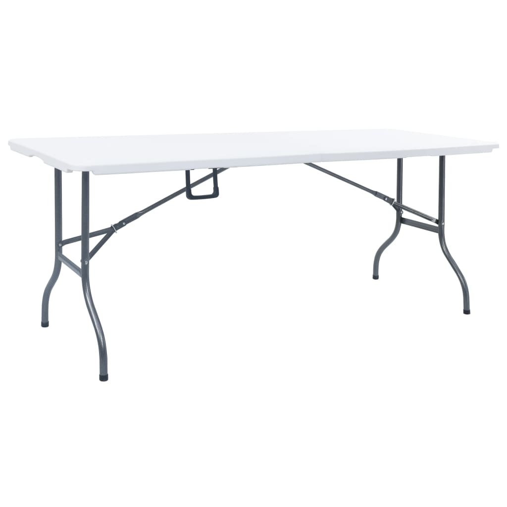vidaXL Folding Garden Table White 180x72x72 cm HDPE