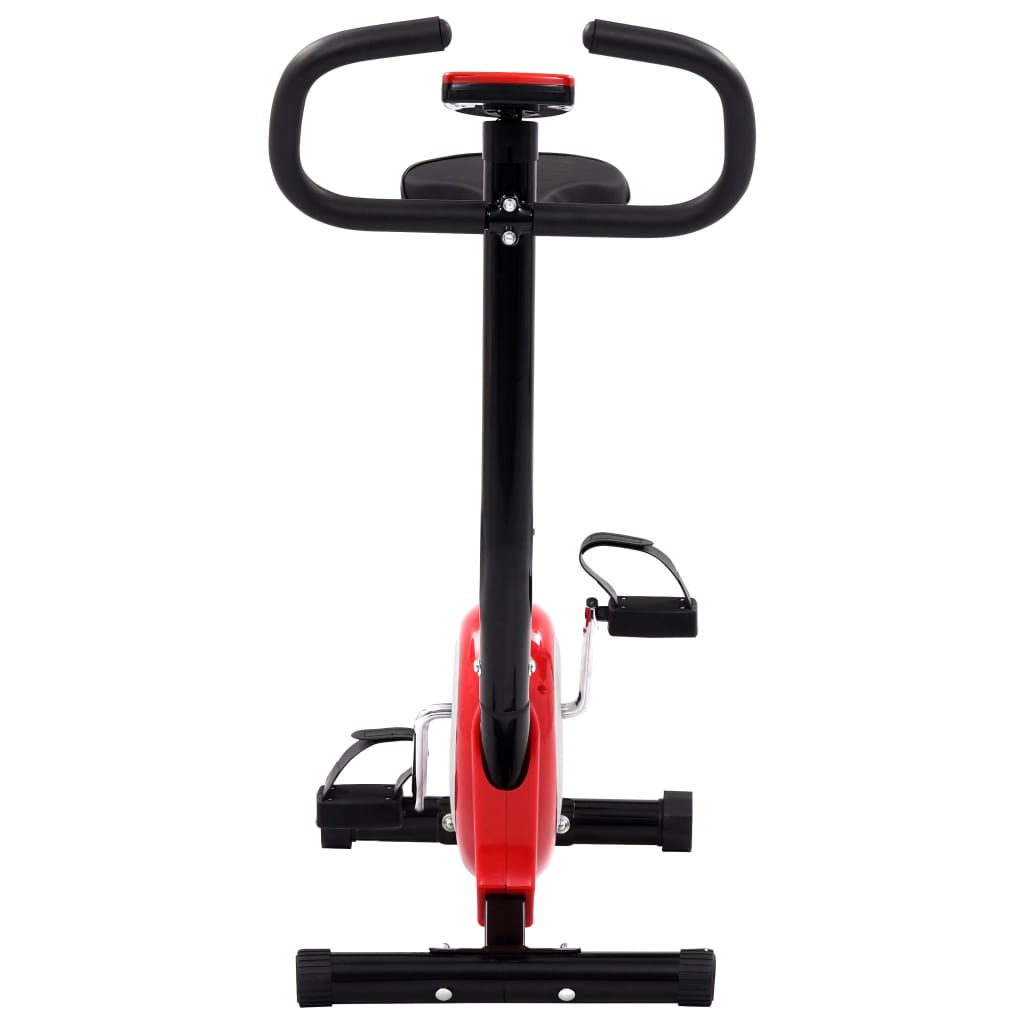 vidaXL Exercise Bike with Belt Resistance Red