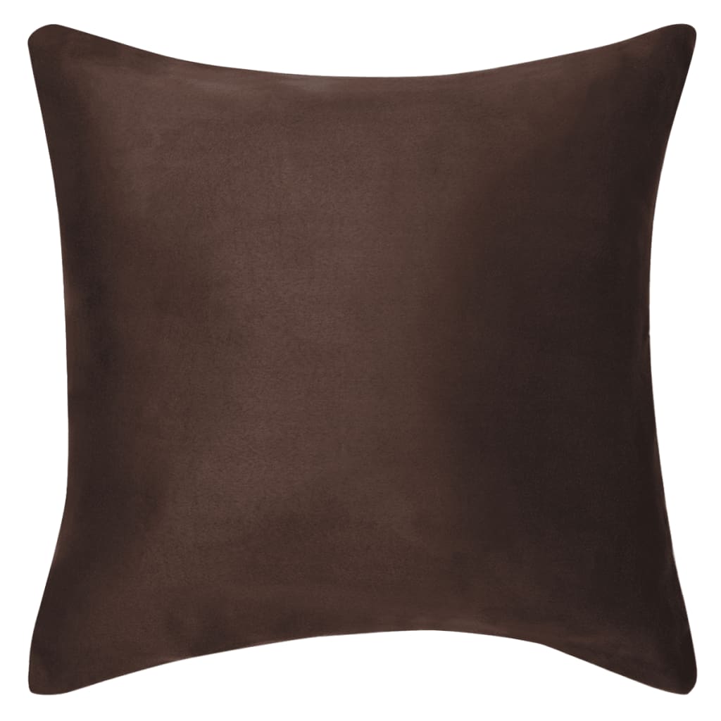 vidaXL Cushion Covers 4 pcs 80x80 cm Polyester Faux Suede Brown