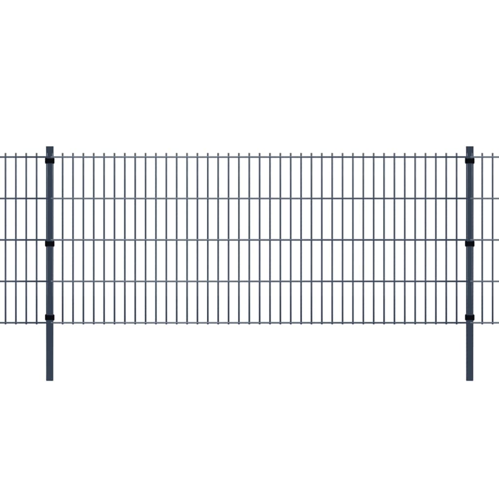 vidaXL Fence Posts 10 pcs Grey 150 cm Galvanised Steel