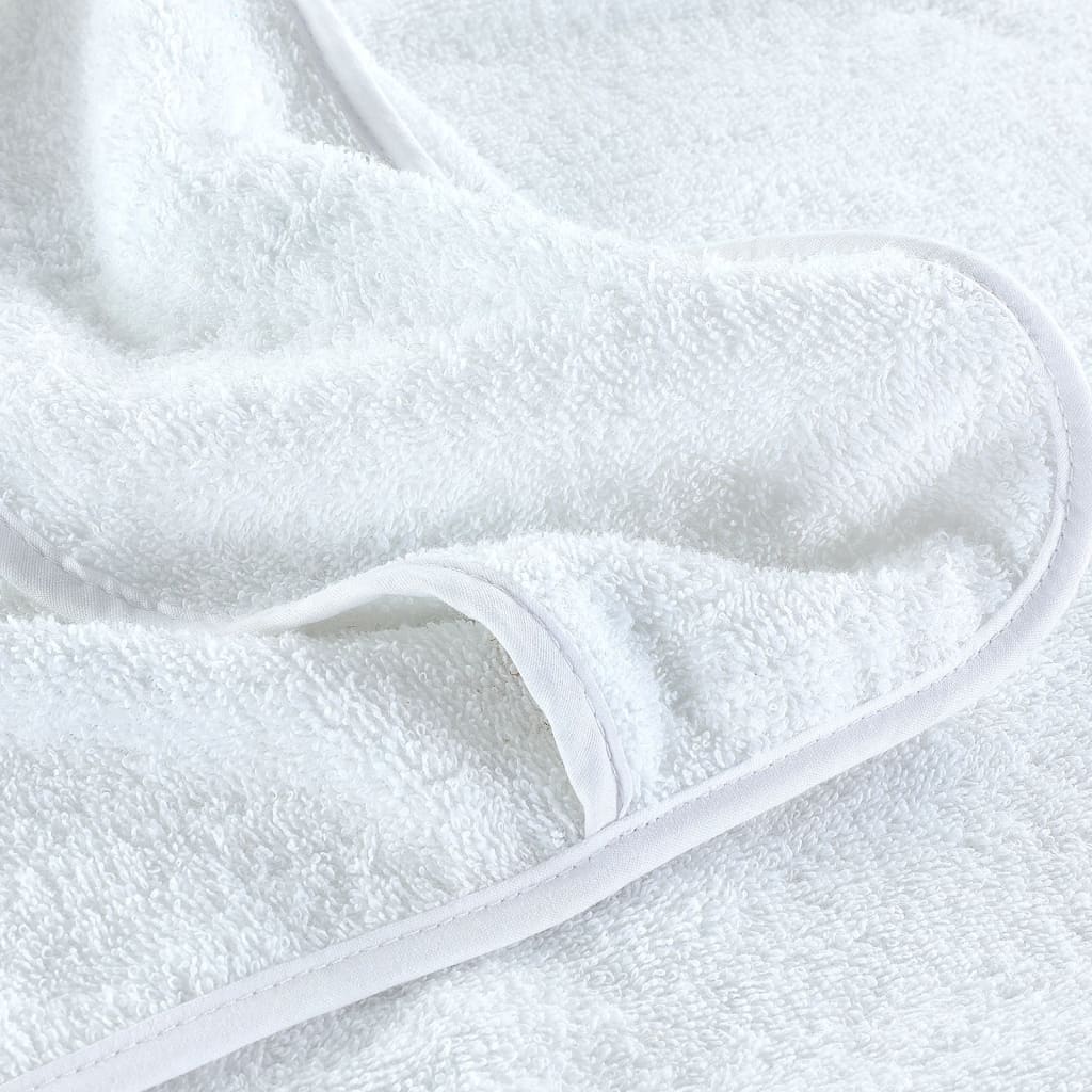 vidaXL Beach Towels 2 pcs White 60x135 cm Fabric 400 GSM