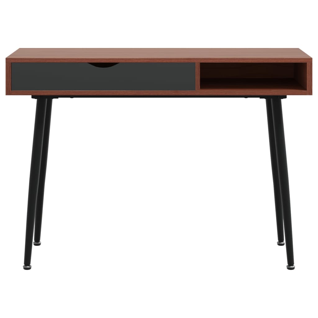 vidaXL Computer Desk with Drawer Brown 110x50x75 cm Engineered Wood