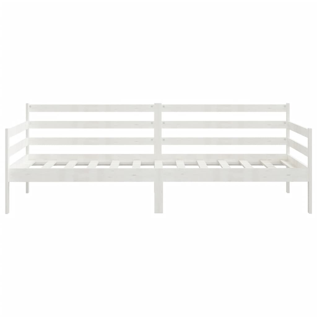 vidaXL Day Bed White 90x200 cm Solid Wood Pine