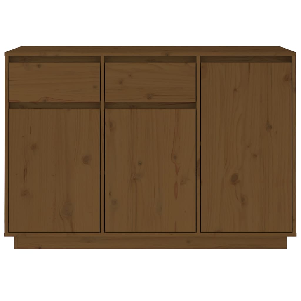 vidaXL Sideboard Honey Brown 110x34x75 cm Solid Wood Pine