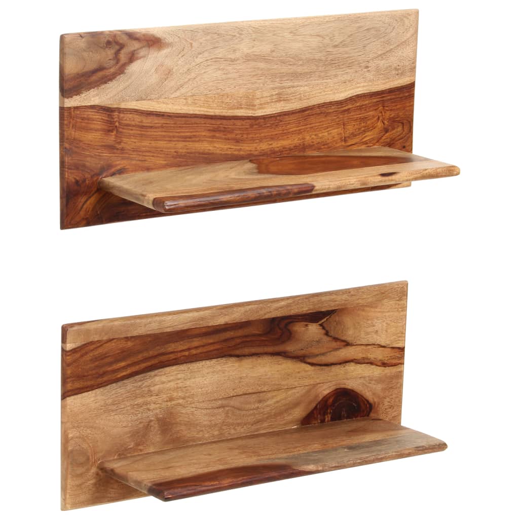 vidaXL Wall Shelves 2 pcs 58x26x20 cm Solid Sheesham Wood