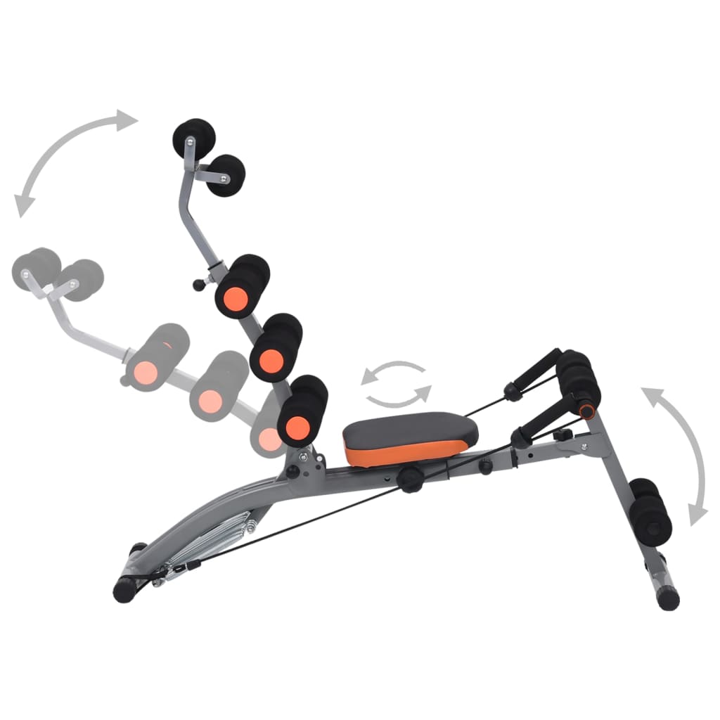 vidaXL L-shaped Abdominal Trainer with Elastic Strings