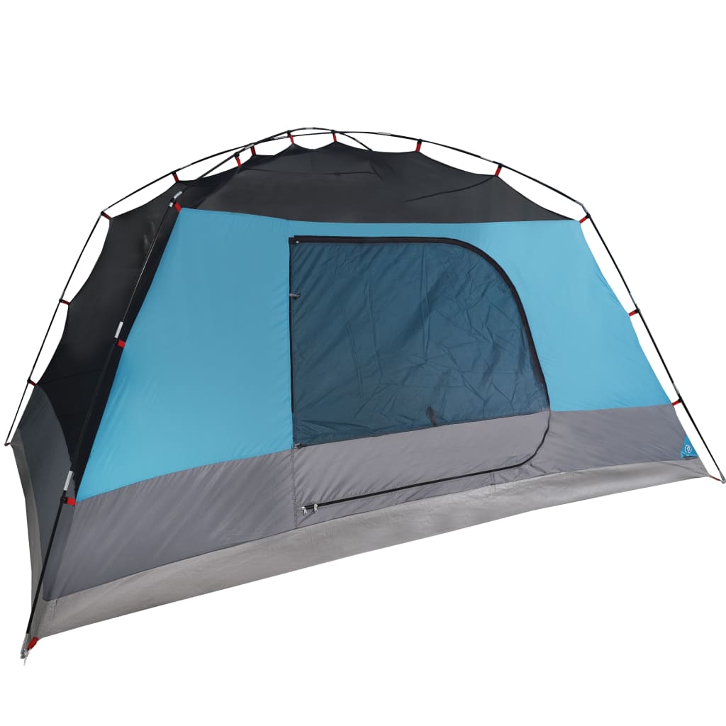vidaXL Camping Tent with Porch 4-Person Blue Waterproof
