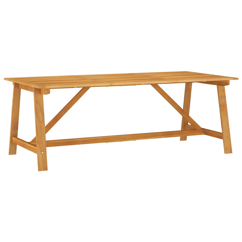 vidaXL Garden Dining Table 206x100x74 cm Solid Acacia Wood