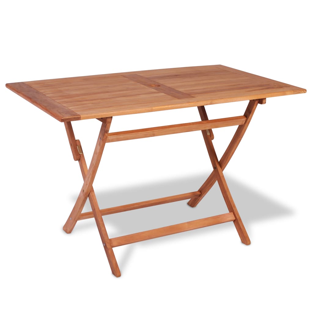 vidaXL Folding Garden Table 120x70x75 cm Solid Teak Wood