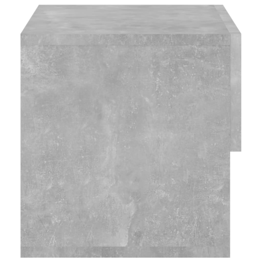 vidaXL Wall-mounted Bedside Cabinet Concrete Grey