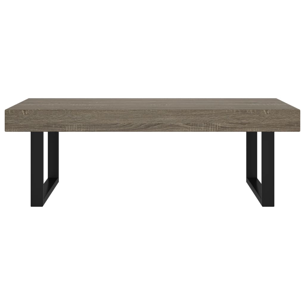 vidaXL Coffee Table Grey and Black 120x60x40 cm MDF and Iron