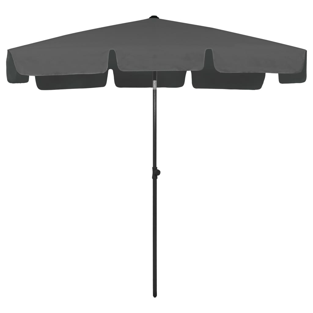 vidaXL Beach Umbrella Anthracite 200x125 cm