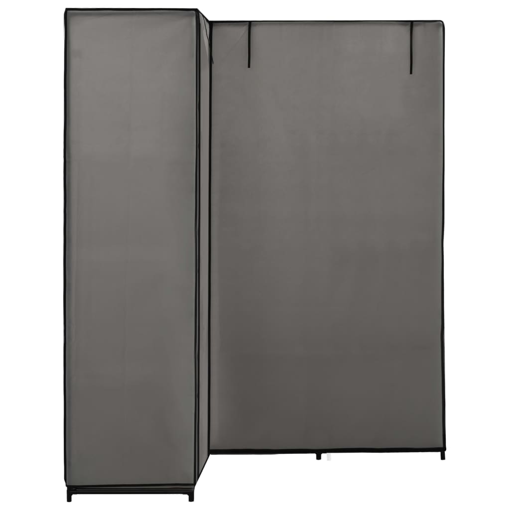 vidaXL Corner Wardrobe Grey 130x87x169 cm