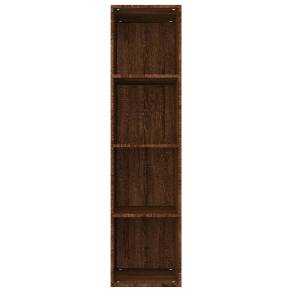vidaXL Book Cabinet/TV Cabinet Brown Oak 36x30x143 cm Engineered Wood