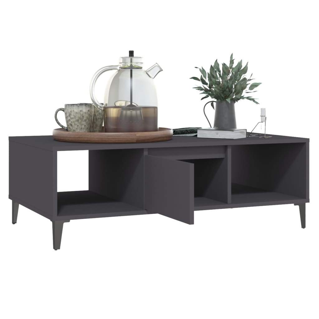 vidaXL Coffee Table Grey 103.5x60x35 cm Engineered Wood