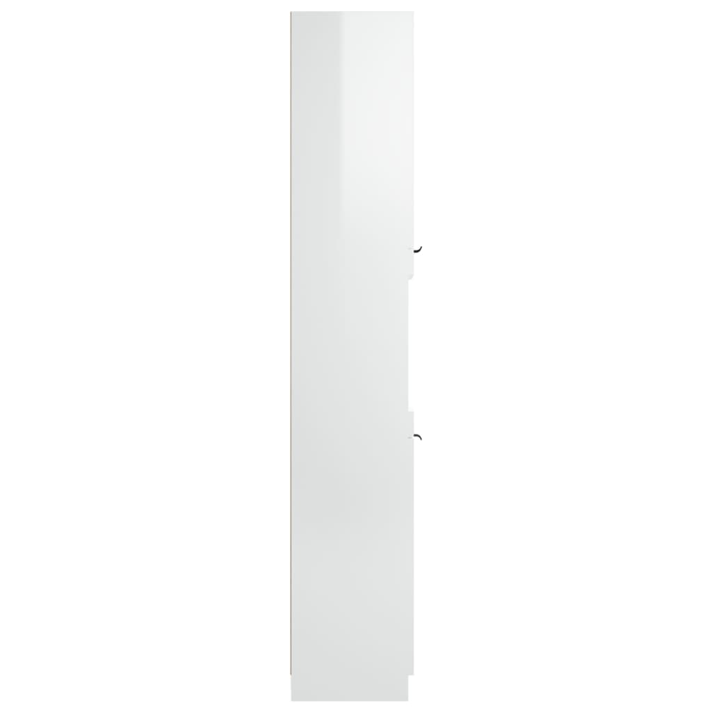 vidaXL Bathroom Cabinet High Gloss White 32x34x188.5cm Engineered Wood