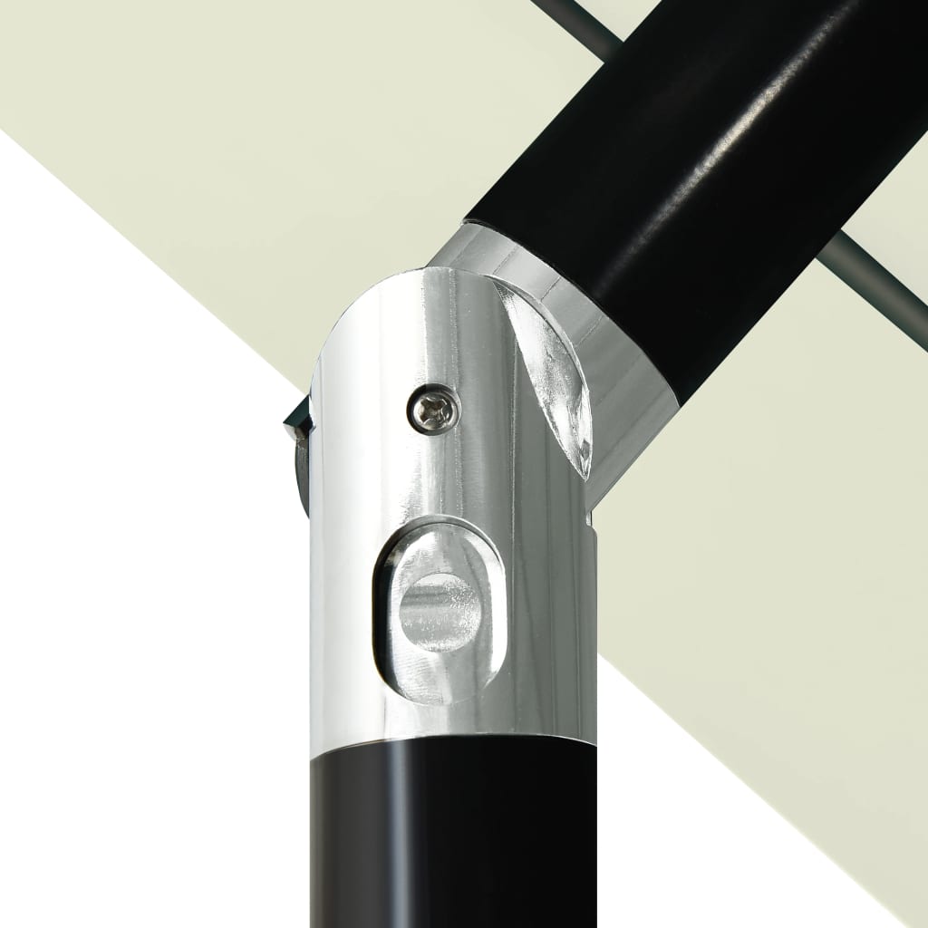 vidaXL 3-Tier Parasol with Aluminium Pole Sand 3.5 m