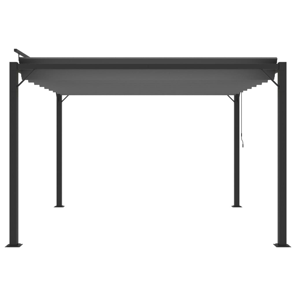 vidaXL Gazebo with Louvered Roof 3x3 m Anthracite Fabric and Aluminium