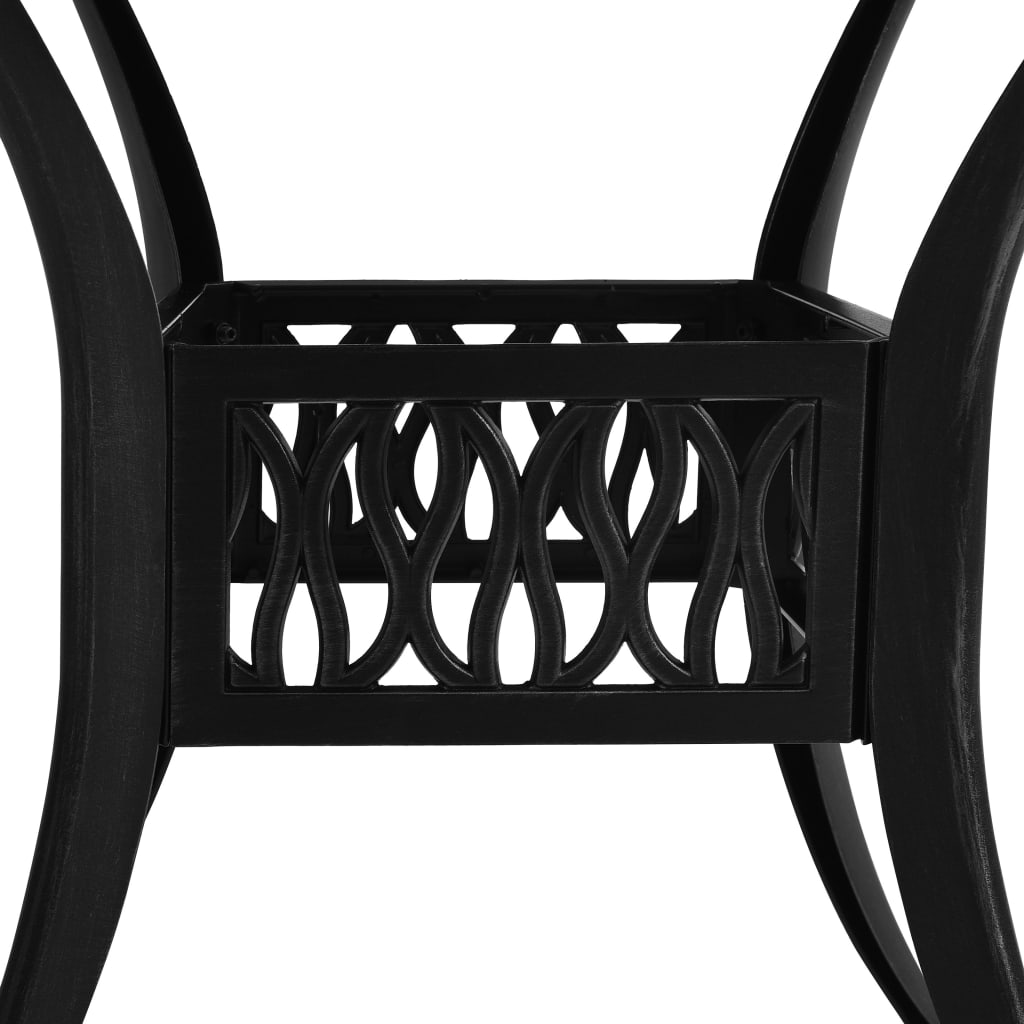 vidaXL Garden Table Black 90x90x74 cm Cast Aluminium