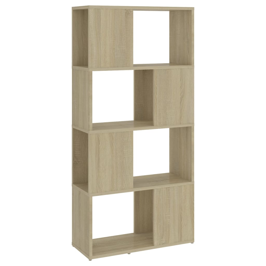 vidaXL Book Cabinet Room Divider Sonoma Oak 60x24x124.5 cm Engineered Wood