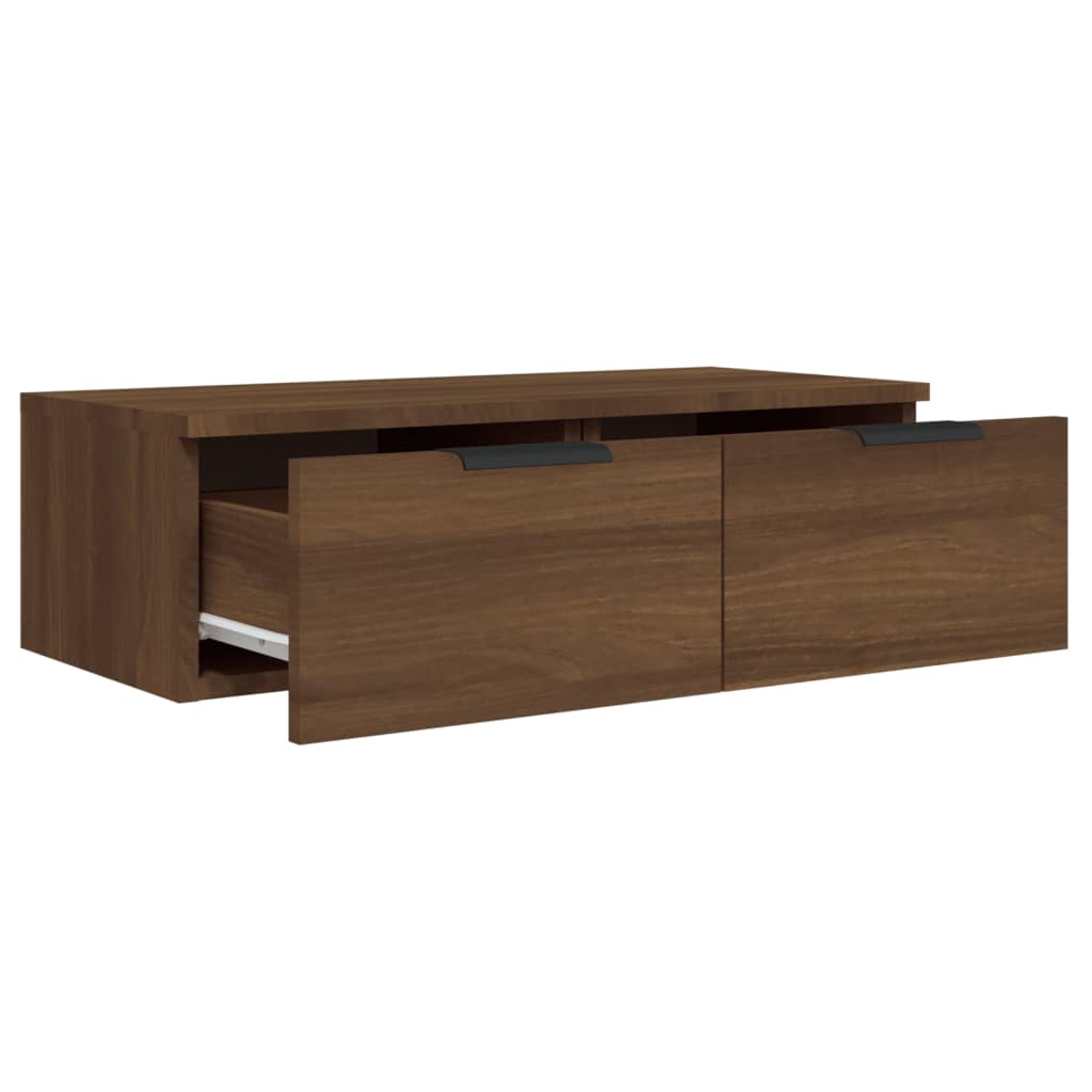 vidaXL Wall Cabinet Brown Oak 68x30x20 cm Engineered Wood