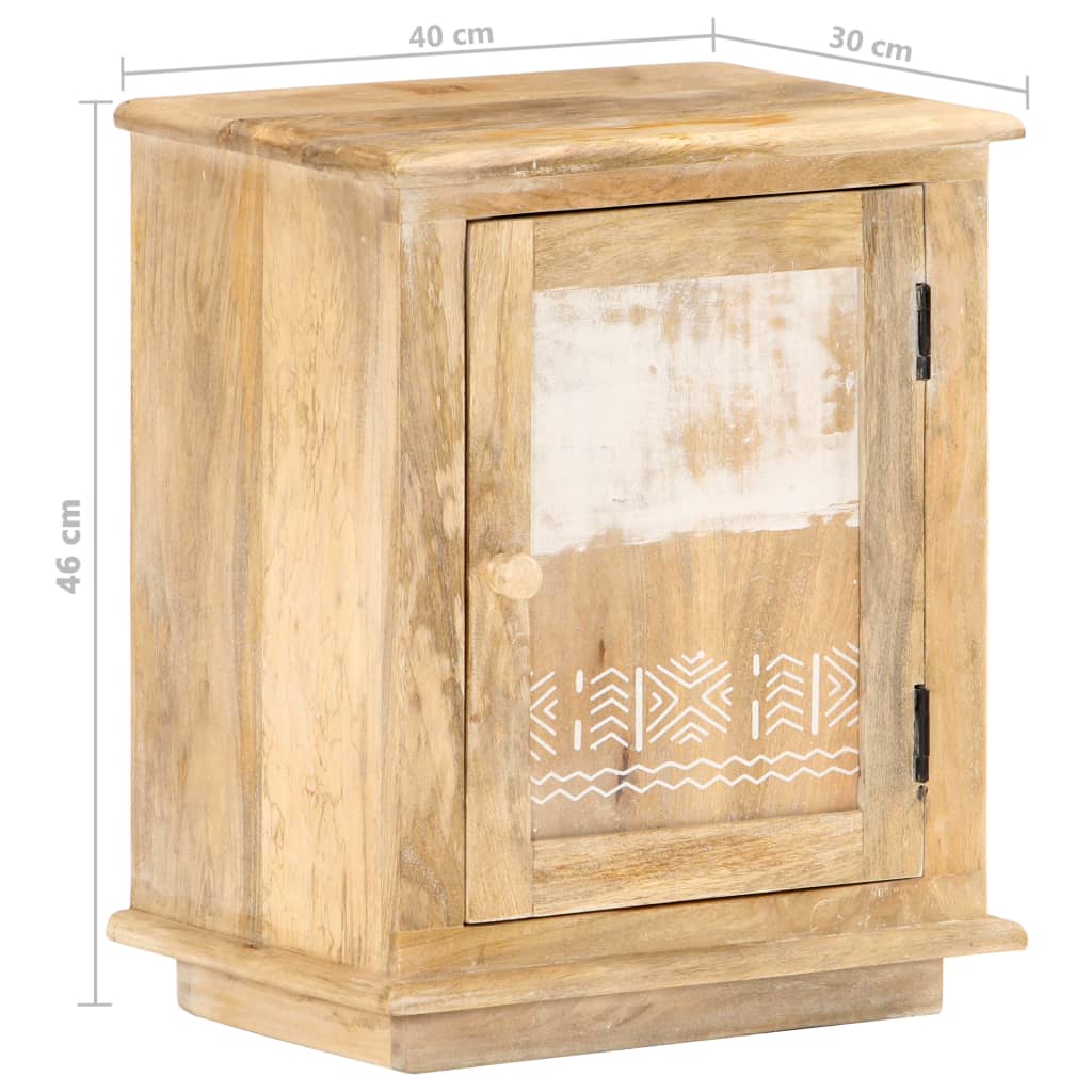 vidaXL Bedside Cabinet 40x30x46 cm Solid Mango Wood