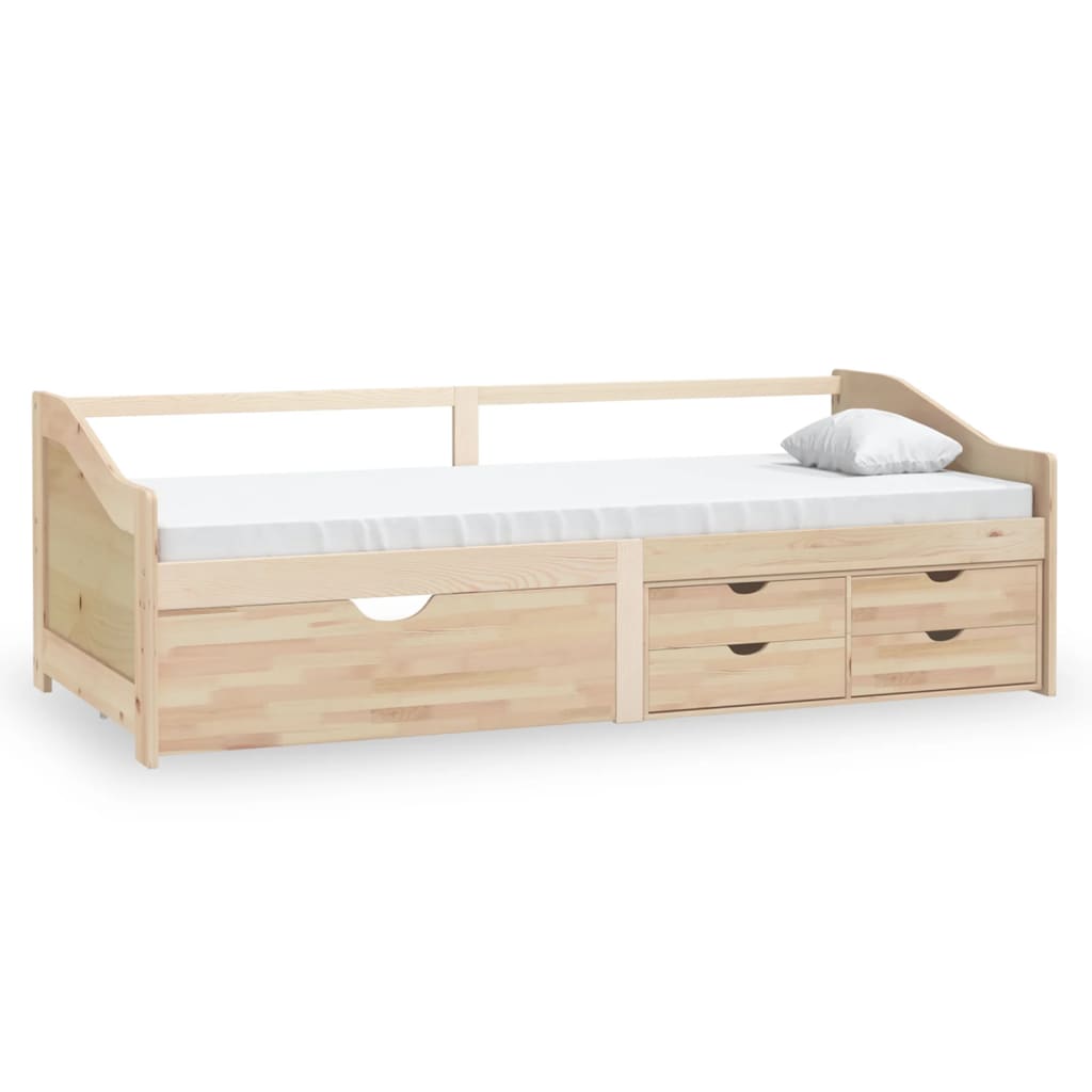 vidaXL 3-Seater Day Bed with Drawers Solid Pinewood 90x200 cm