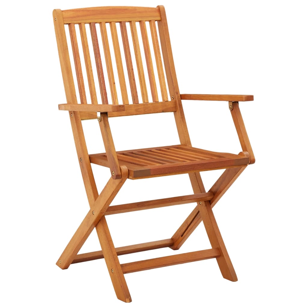 vidaXL Folding Garden Chairs 4 pcs Solid Eucalyptus Wood