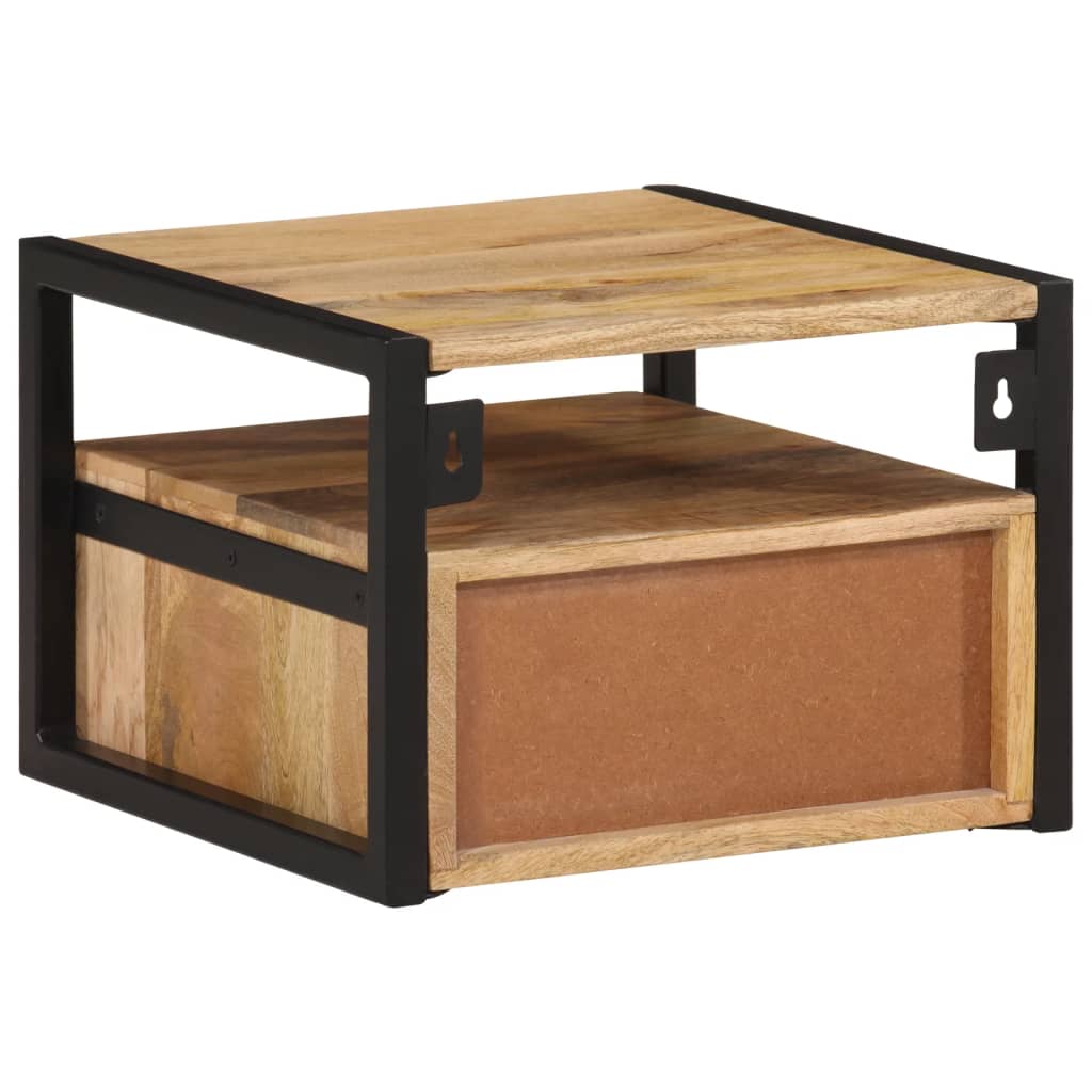vidaXL Wall-mounted Bedside Cabinet 35x35x25 cm Solid Wood Acacia