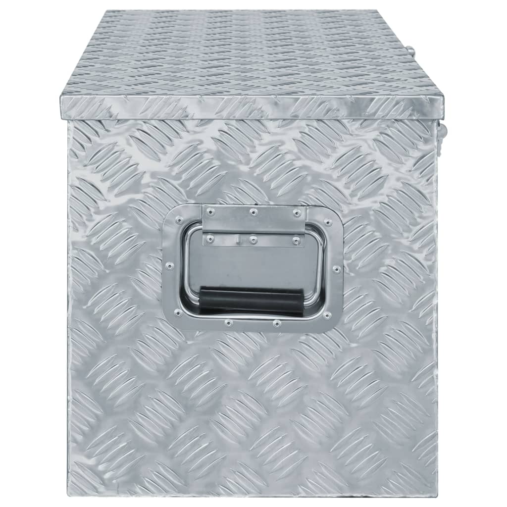 vidaXL Aluminium Box 110.5x38.5x40 cm Silver