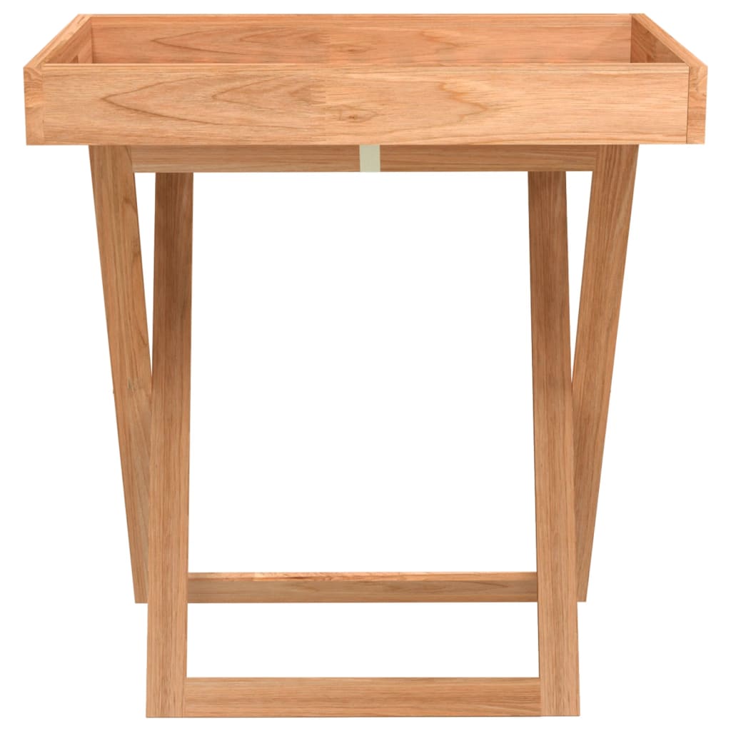 vidaXL Folding Tray Table 52x36x56.5 cm Solid Wood Walnut