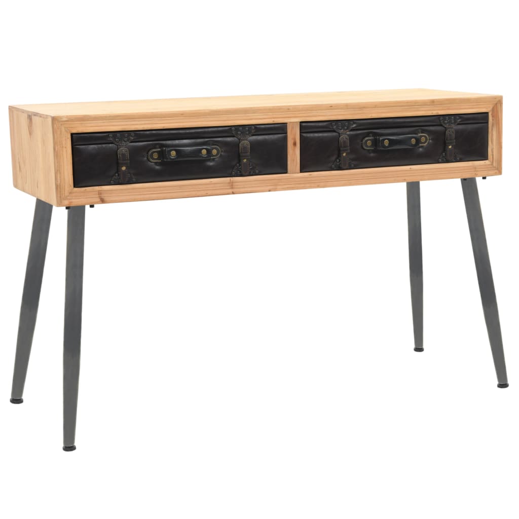 vidaXL Console Table Solid Fir Wood 115x41x75.5 cm