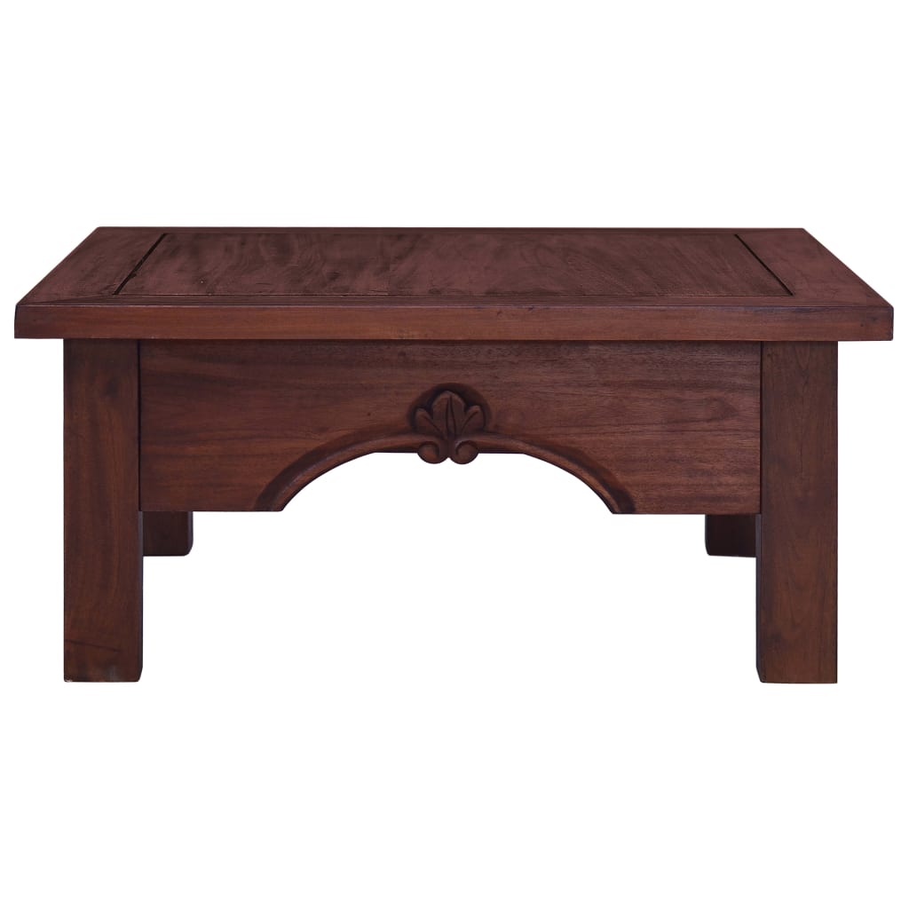 vidaXL Coffee Table Classical Brown 68x68x30 cm Solid Mahogany Wood