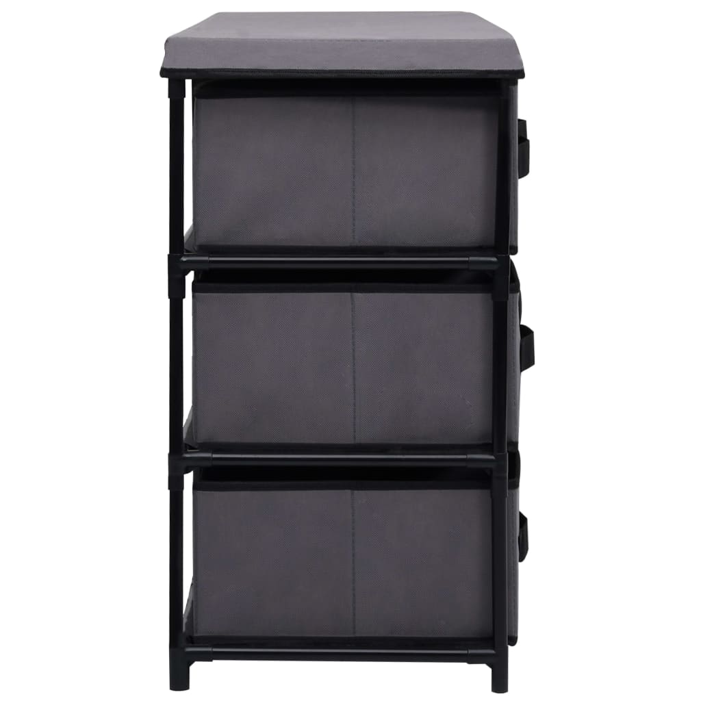 vidaXL Storage Cabinet with 6 Drawers 55x29x55 cm Grey Steel