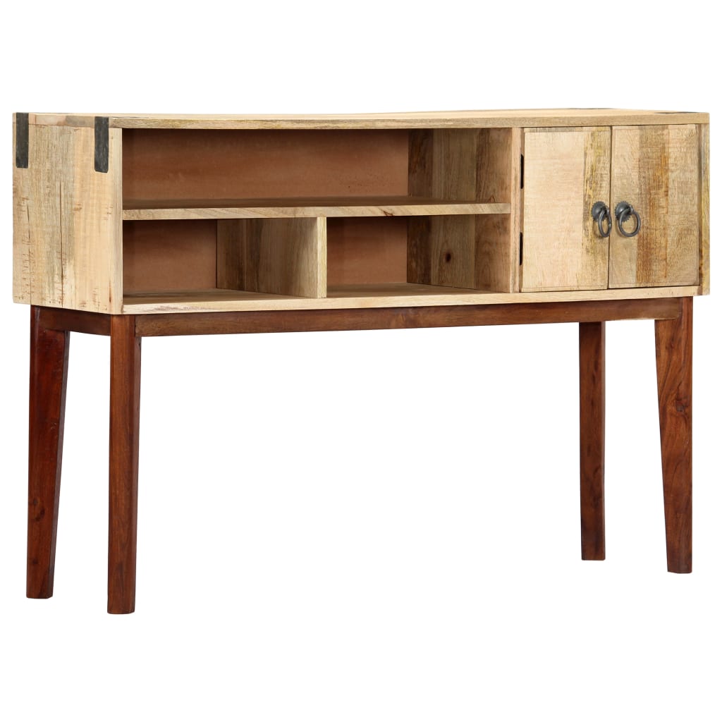 vidaXL Console Table 115x30x76 cm Solid Rough Mango Wood