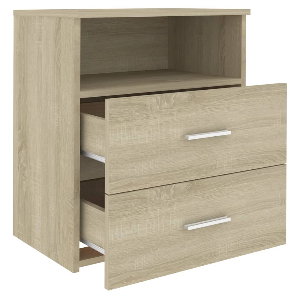 vidaXL Bed Cabinet Sonoma Oak 50x32x60 cm