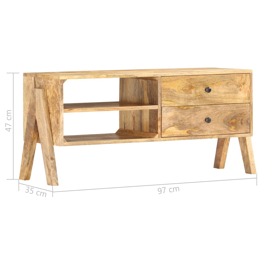 vidaXL TV Cabinet 97x35x47 cm Solid Mango Wood