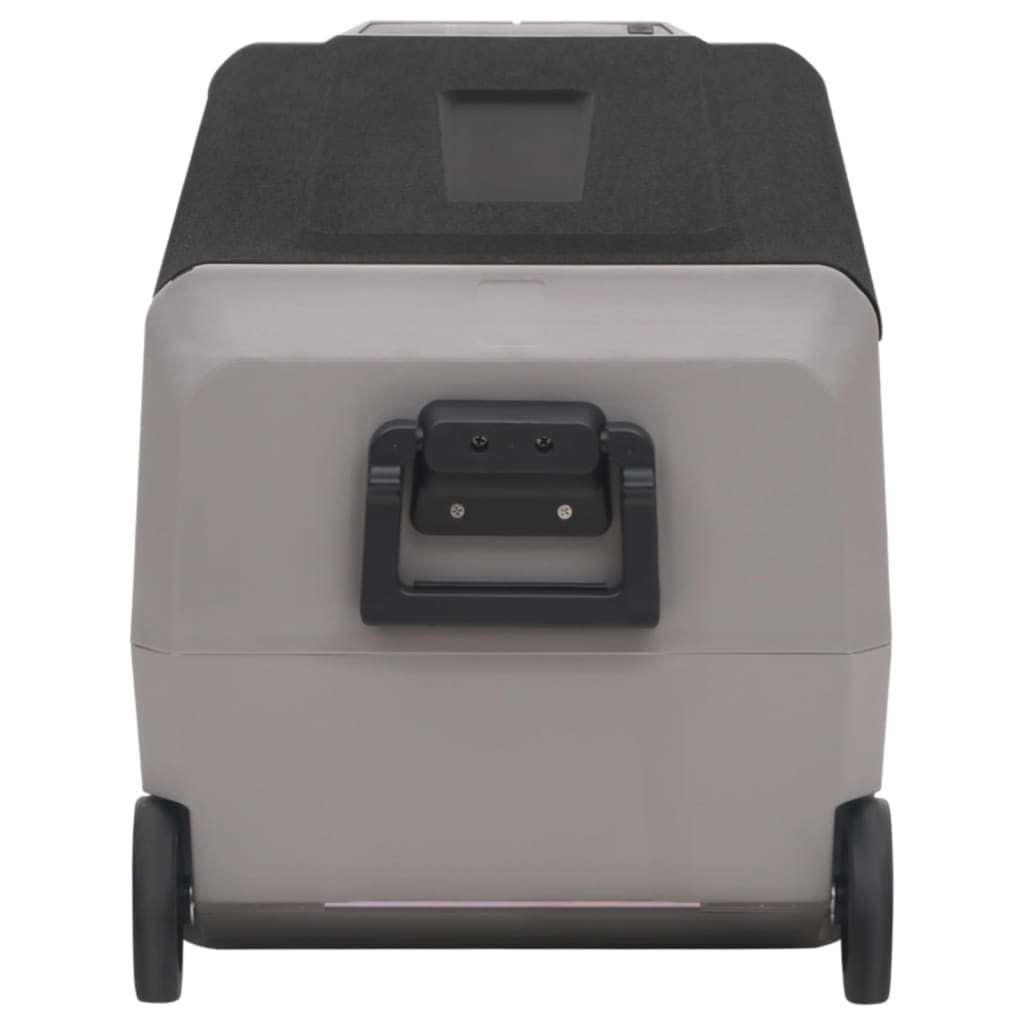 vidaXL Cool Box with Wheel and Handle Black & Grey 36 L PP & PE