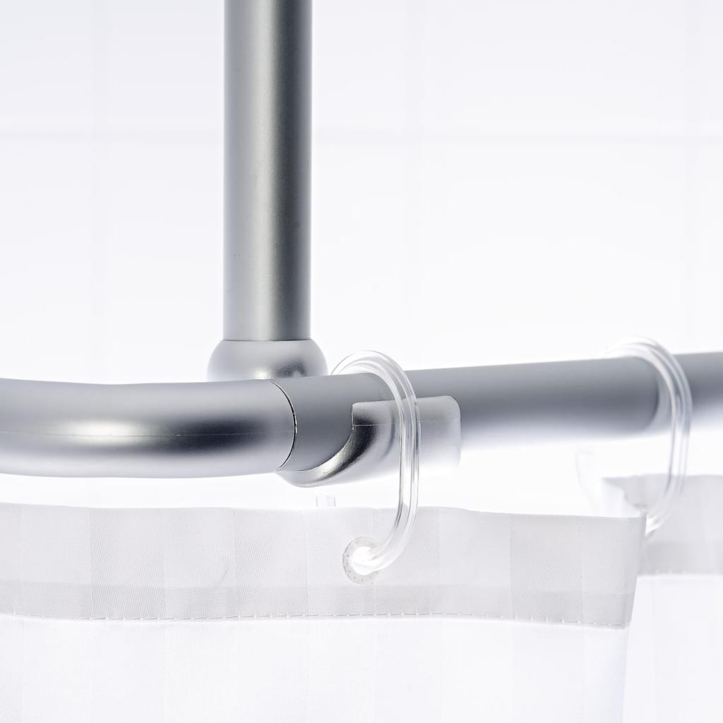 RIDDER Shower Curtain Rod Support Chrome 55x2.5x2.5 cm