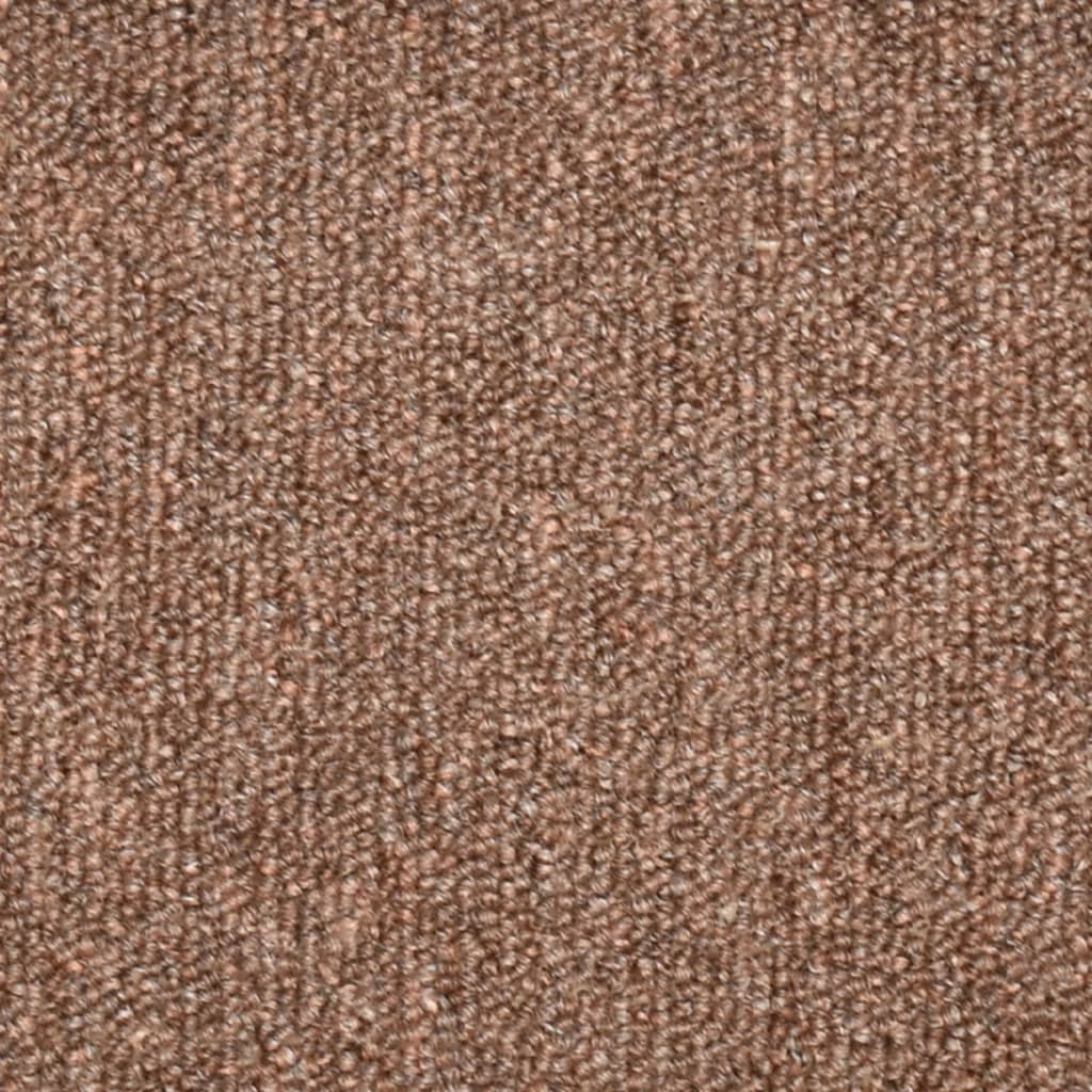 vidaXL Carpet Stair Treads 15 pcs Brown 56x17x3 cm