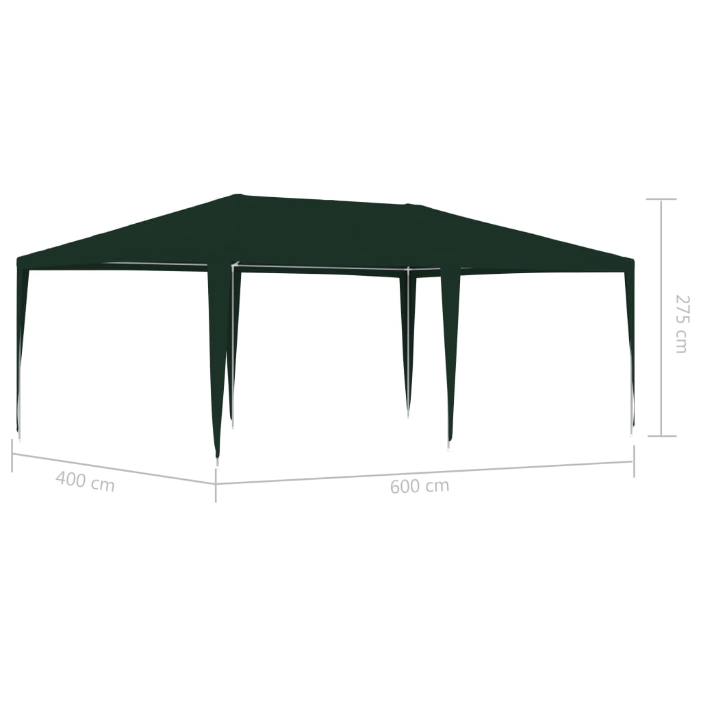 vidaXL Professional Party Tent 4x6 m Green 90 g/m²