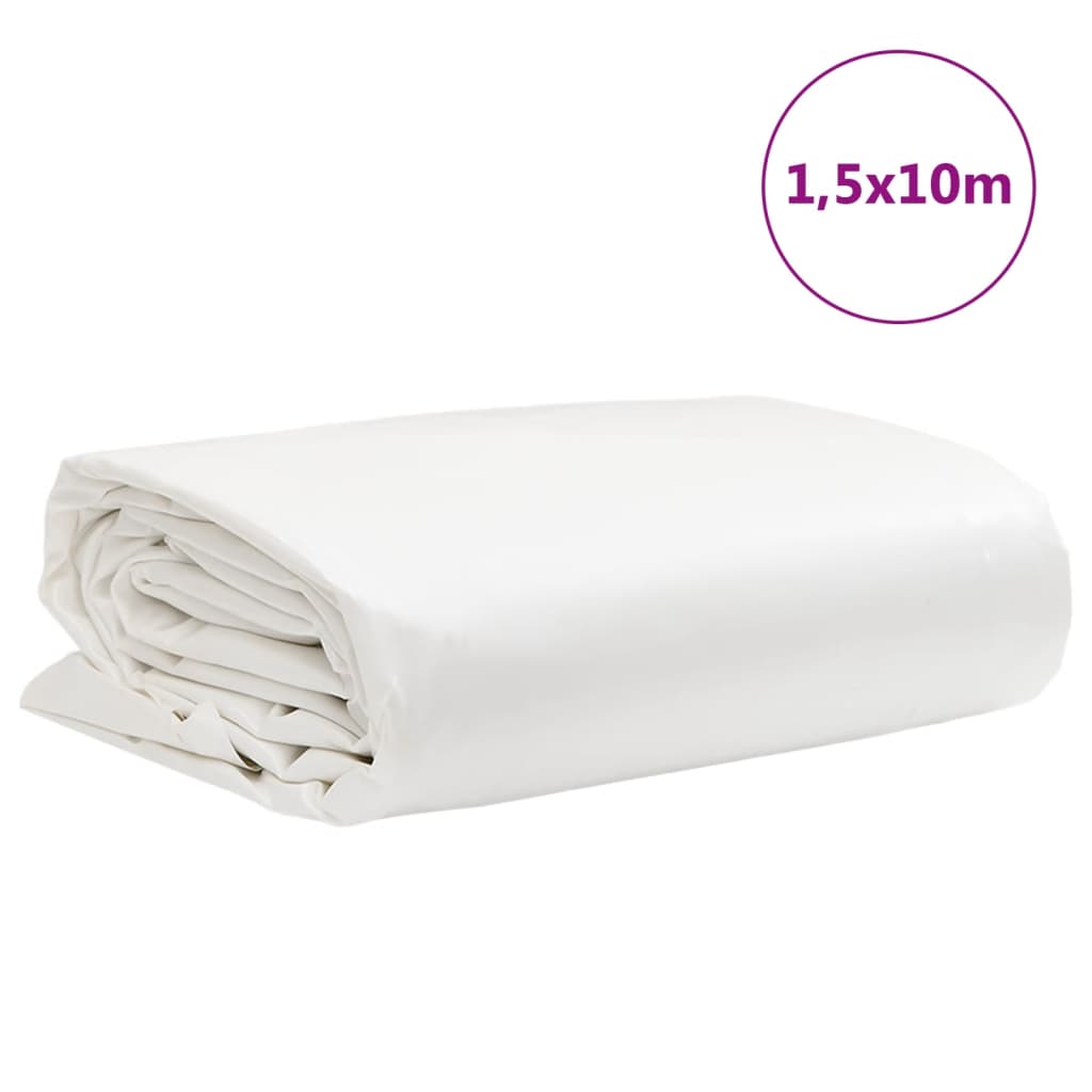 vidaXL Tarpaulin White 1.5x10 m 650 g/m²
