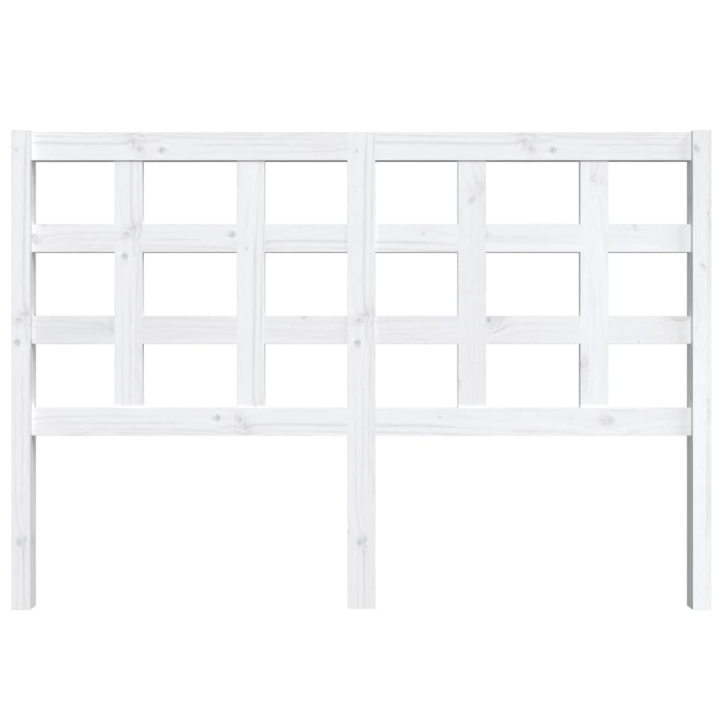 vidaXL Bed Headboard White 145.5x4x100 cm Solid Wood Pine