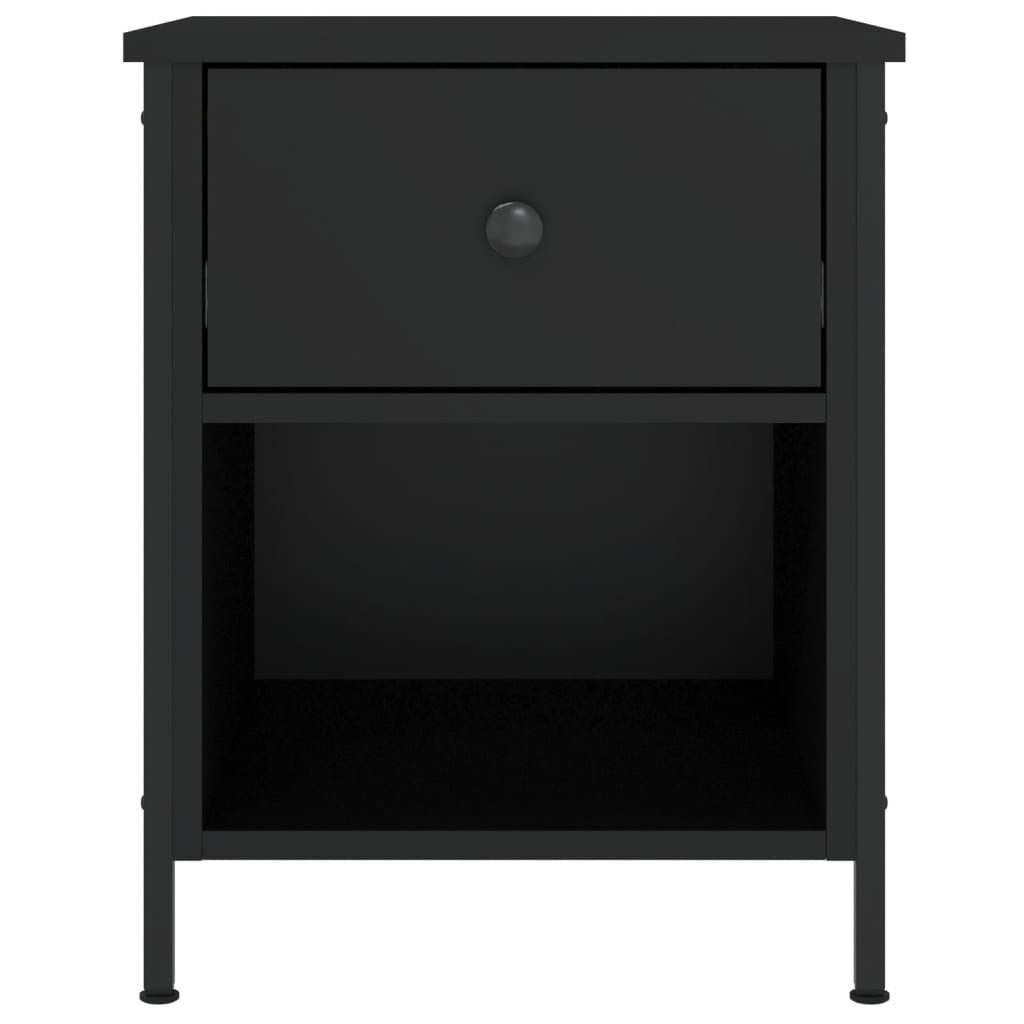 vidaXL Bedside Cabinets 2 pcs Black 40x42x50 cm Engineered Wood