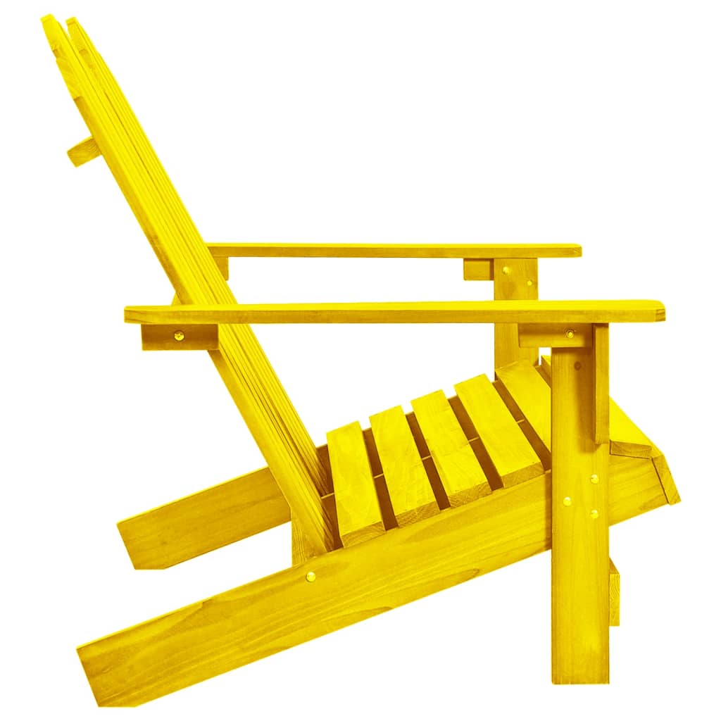 vidaXL 2-Seater Garden Adirondack Chair Solid Fir Wood Yellow