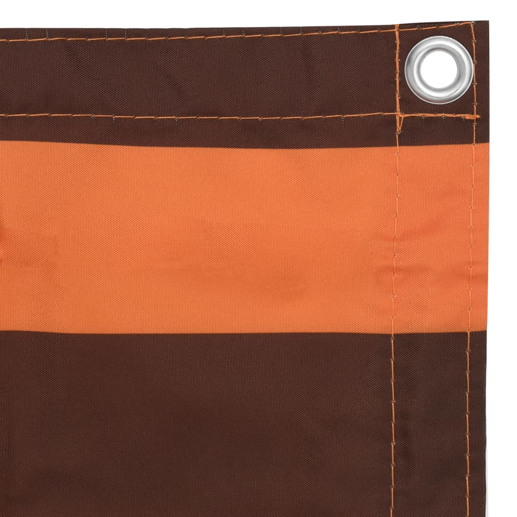 vidaXL Balcony Screen Orange and Brown 120x300 cm Oxford Fabric