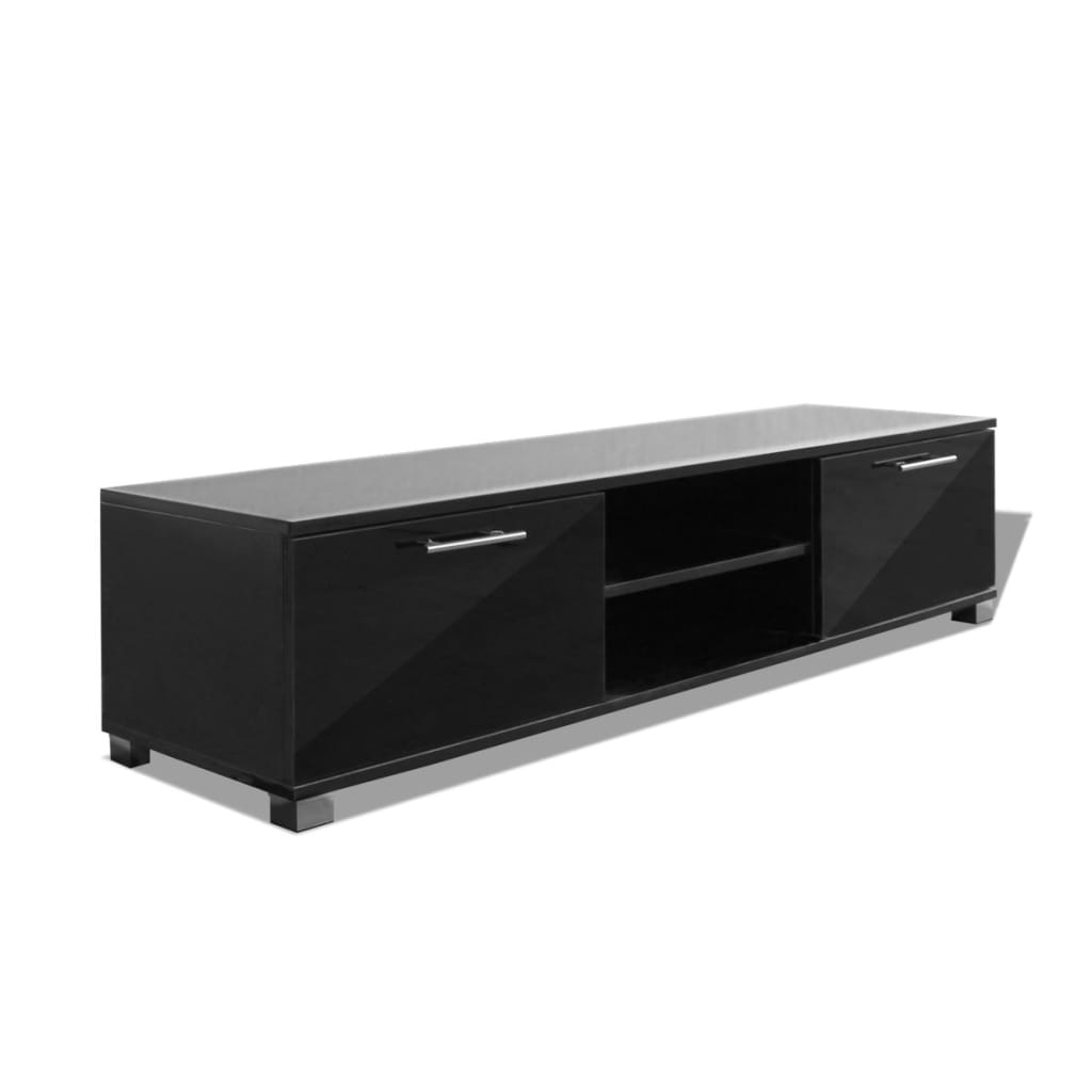 vidaXL TV Cabinet High-Gloss Black 120x40.5x35 cm